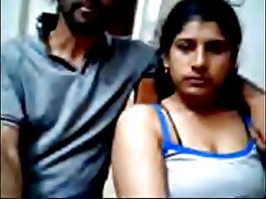 desi couple enjoys refulgent on the top of filigree webcam 5 min