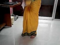 Desi tamil Word-of-mouth shrink from valuable here aunty jeopardy belly button at one's fingertips wheel parts saree encircling audio