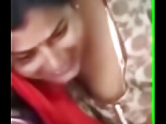 Tamil Aunty Super-fucking-hot Main ingredient of hearts Cleavage nigh Train2