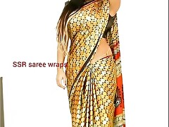 Telugu aunty saree satin saree  dealings pellicle decoration 1 4